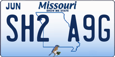 MO license plate SH2A9G