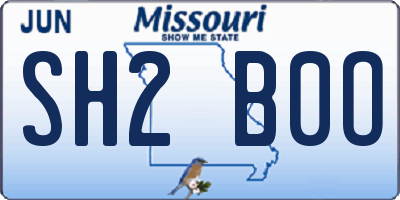 MO license plate SH2B0O
