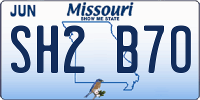 MO license plate SH2B7O