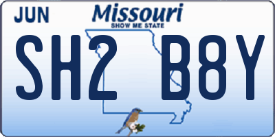 MO license plate SH2B8Y