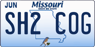 MO license plate SH2C0G