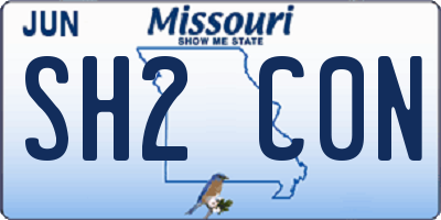MO license plate SH2C0N