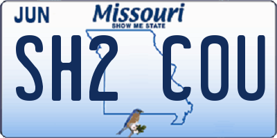MO license plate SH2C0U