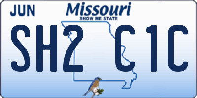 MO license plate SH2C1C