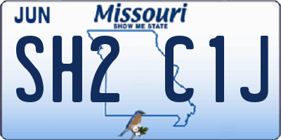 MO license plate SH2C1J