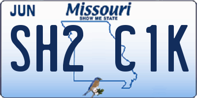 MO license plate SH2C1K