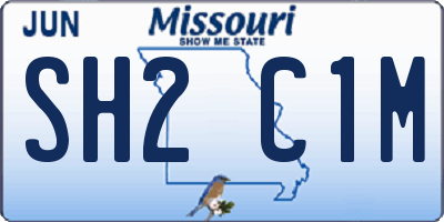 MO license plate SH2C1M
