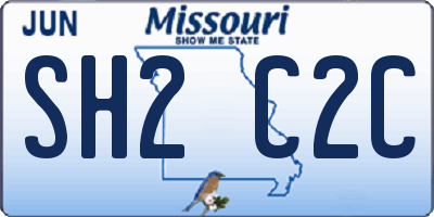 MO license plate SH2C2C