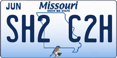 MO license plate SH2C2H