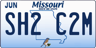 MO license plate SH2C2M
