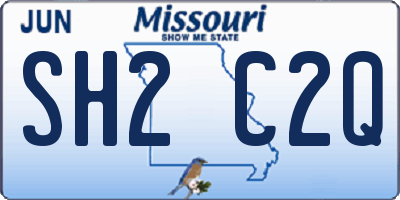 MO license plate SH2C2Q