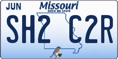 MO license plate SH2C2R