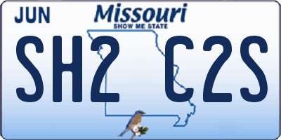 MO license plate SH2C2S