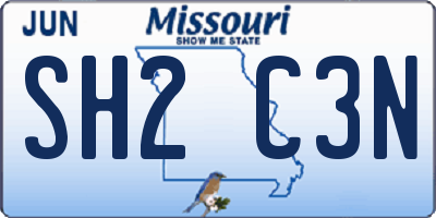 MO license plate SH2C3N