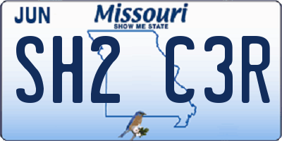 MO license plate SH2C3R