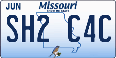 MO license plate SH2C4C