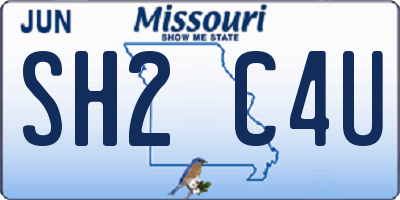 MO license plate SH2C4U