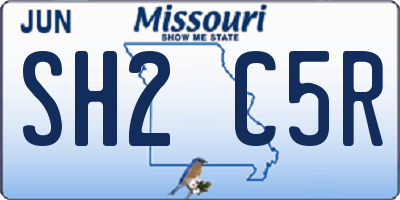 MO license plate SH2C5R