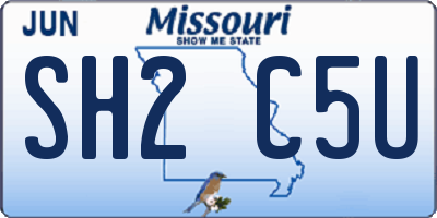 MO license plate SH2C5U