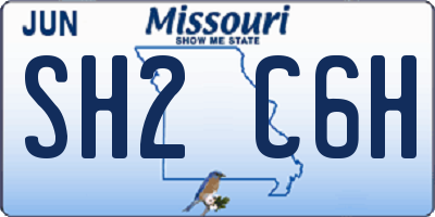 MO license plate SH2C6H