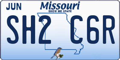 MO license plate SH2C6R