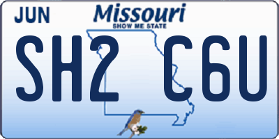 MO license plate SH2C6U