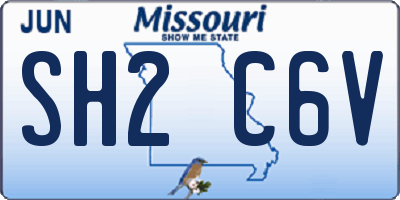 MO license plate SH2C6V