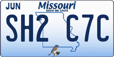 MO license plate SH2C7C