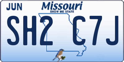 MO license plate SH2C7J
