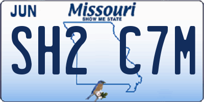 MO license plate SH2C7M