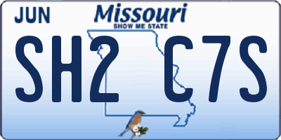 MO license plate SH2C7S