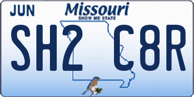 MO license plate SH2C8R