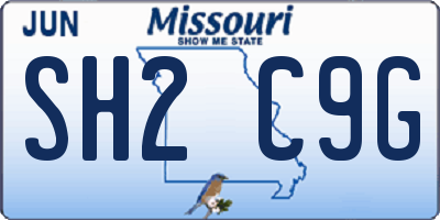 MO license plate SH2C9G