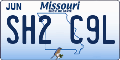 MO license plate SH2C9L
