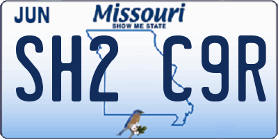 MO license plate SH2C9R