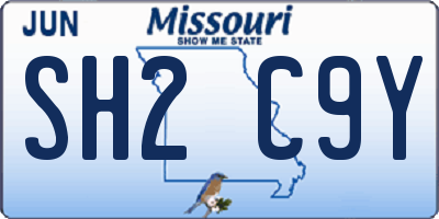 MO license plate SH2C9Y