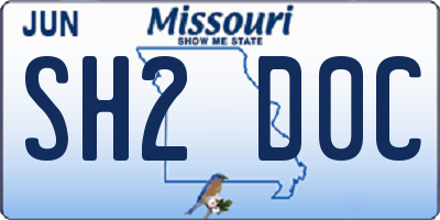 MO license plate SH2D0C