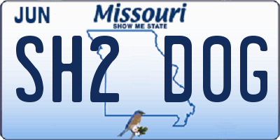 MO license plate SH2D0G