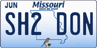 MO license plate SH2D0N
