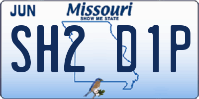 MO license plate SH2D1P