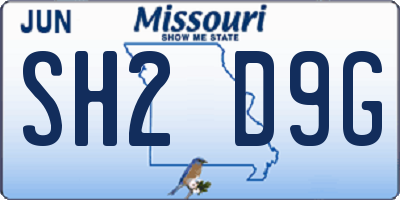 MO license plate SH2D9G