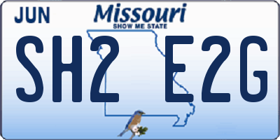 MO license plate SH2E2G
