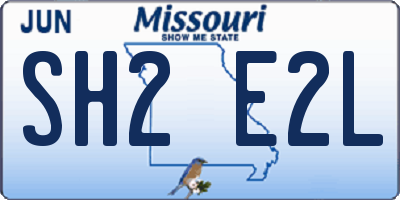 MO license plate SH2E2L