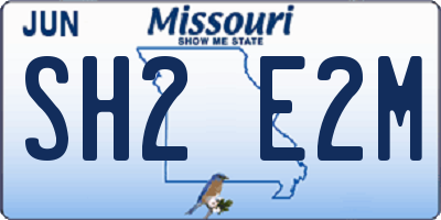 MO license plate SH2E2M