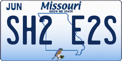 MO license plate SH2E2S