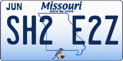 MO license plate SH2E2Z