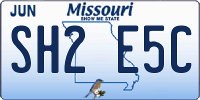 MO license plate SH2E5C