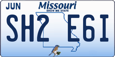 MO license plate SH2E6I