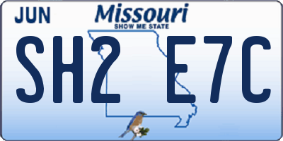 MO license plate SH2E7C
