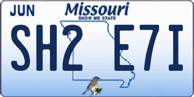 MO license plate SH2E7I